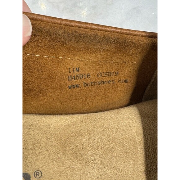 Born Distressed Two Tone Brown Slip On Driving Penny Loafer Men’s Size 10 M - Picture 14 of 16
